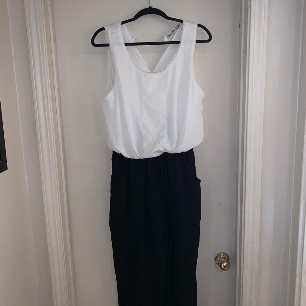 Black and white jumpsuit
